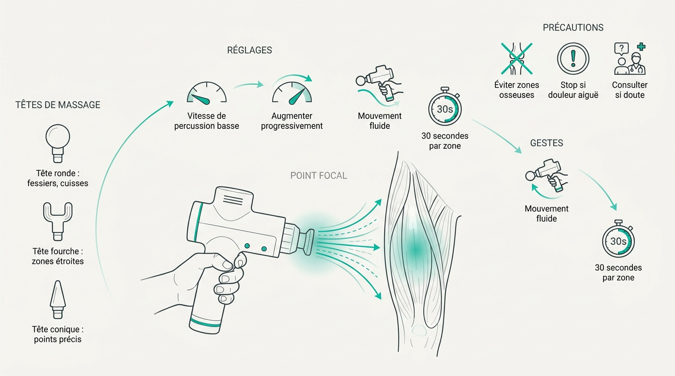 Comment utiliser un pistolet de massage ? Guide d'utilisation du pistolet de massage