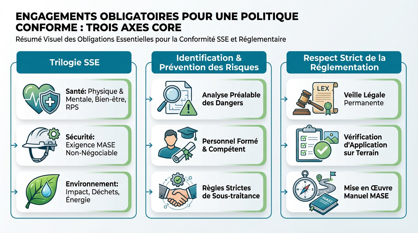 Politique SSE MASE : les engagements obligatoires de la direction