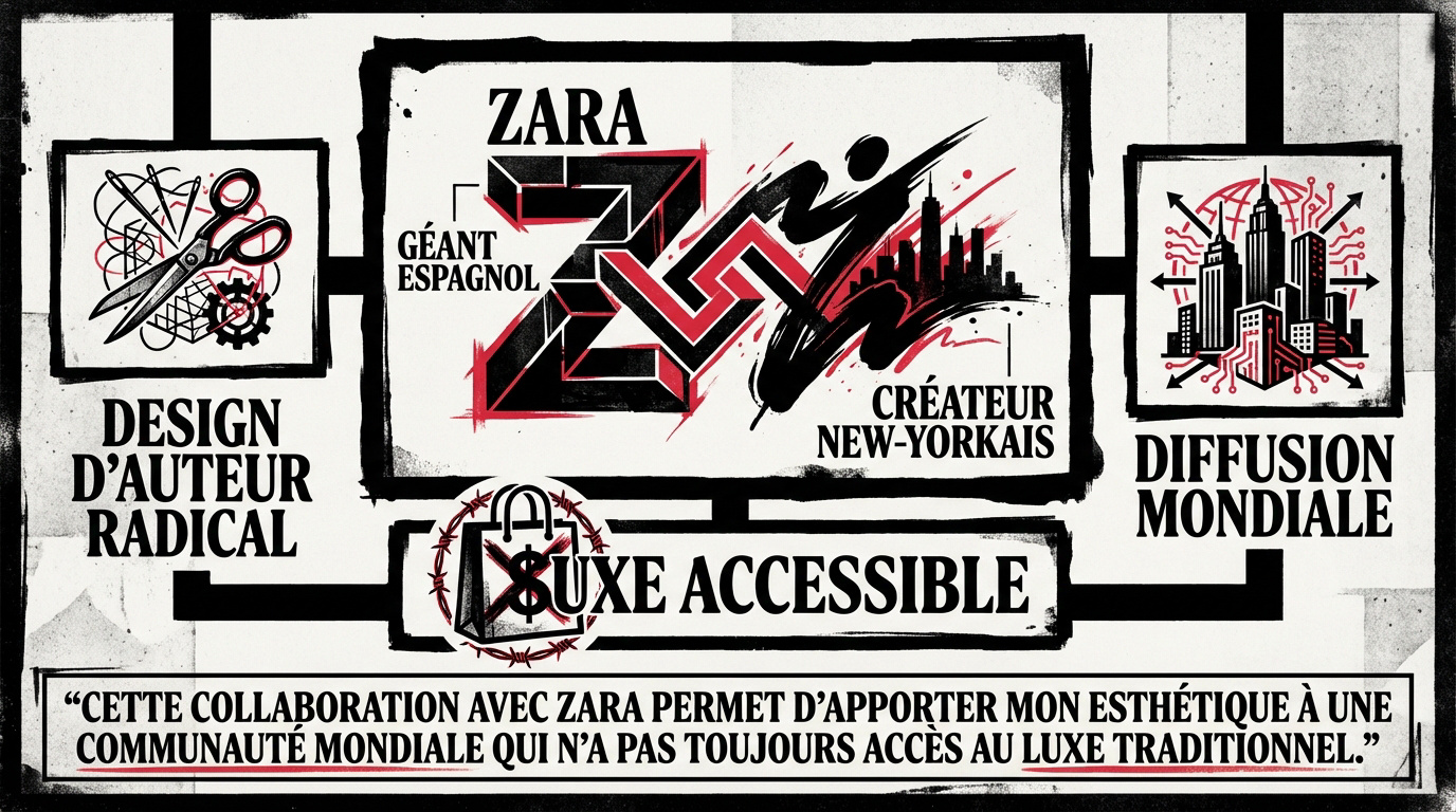 Collection capsule Zara x Willy Chavarria aux silhouettes structurées et influences chicanas