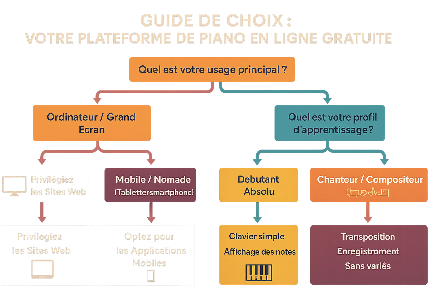 Illustration piano virtuel