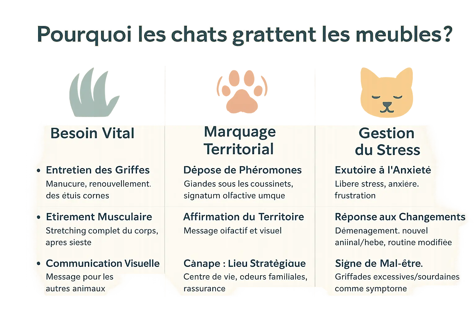 Chat en train de griffer un canapé