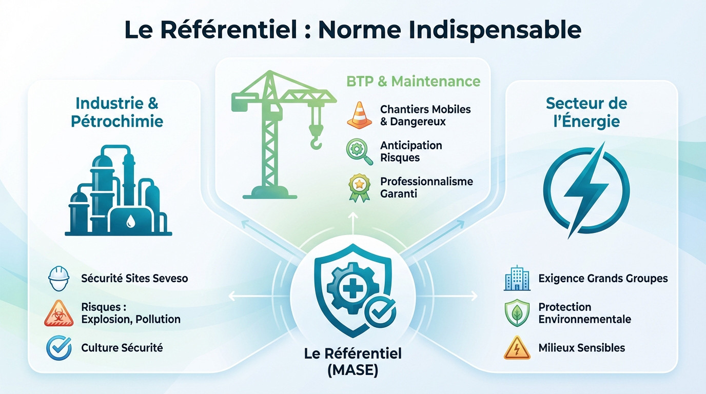 Secteurs industriels exigeant la certification MASE pour la sécurité