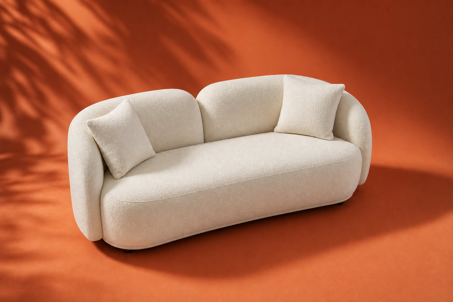 Canapé LINORIA : la pureté du blanc pour une assise 3 places