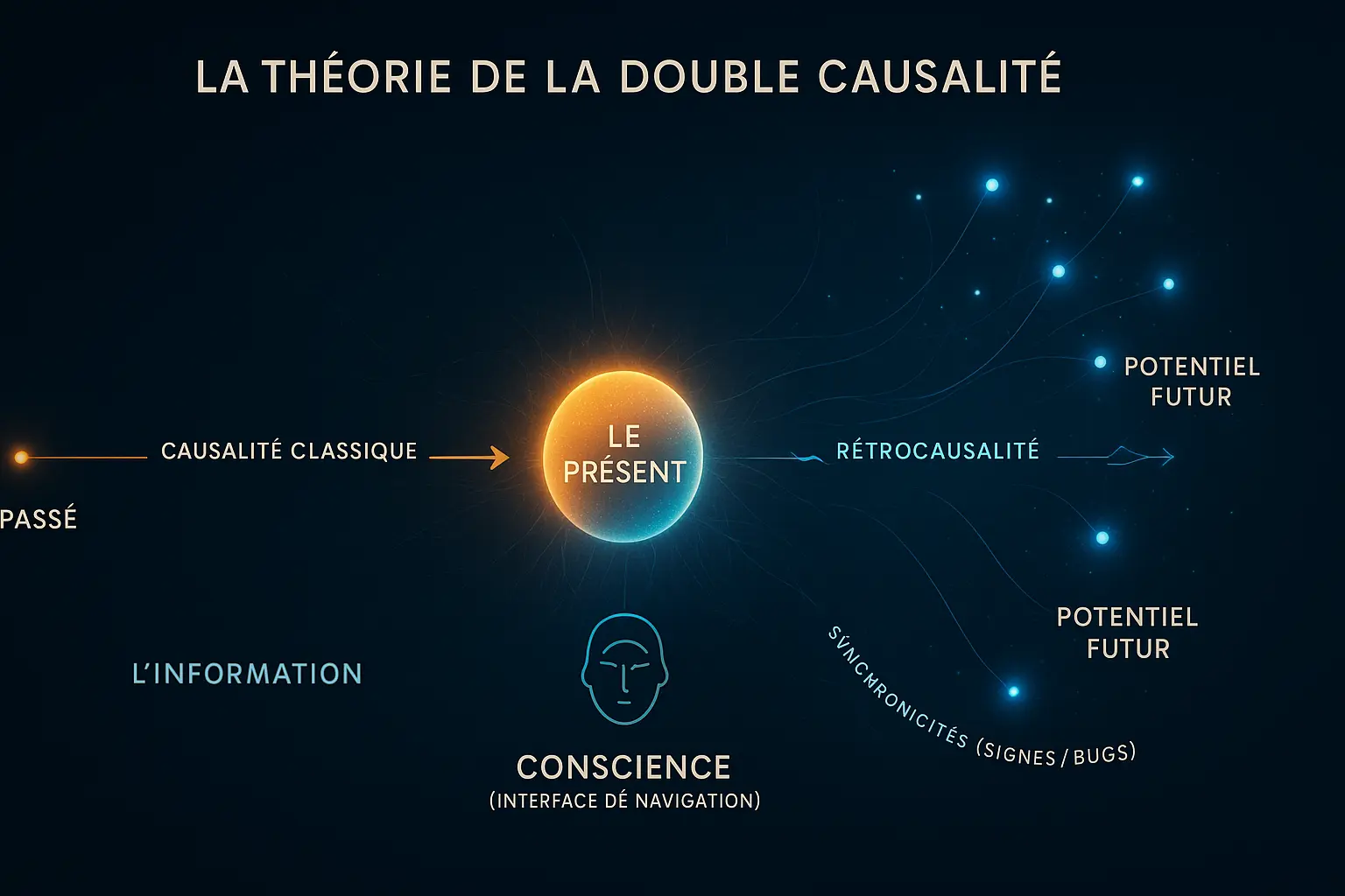 Représentation visuelle du modèle cybernétique de la conscience