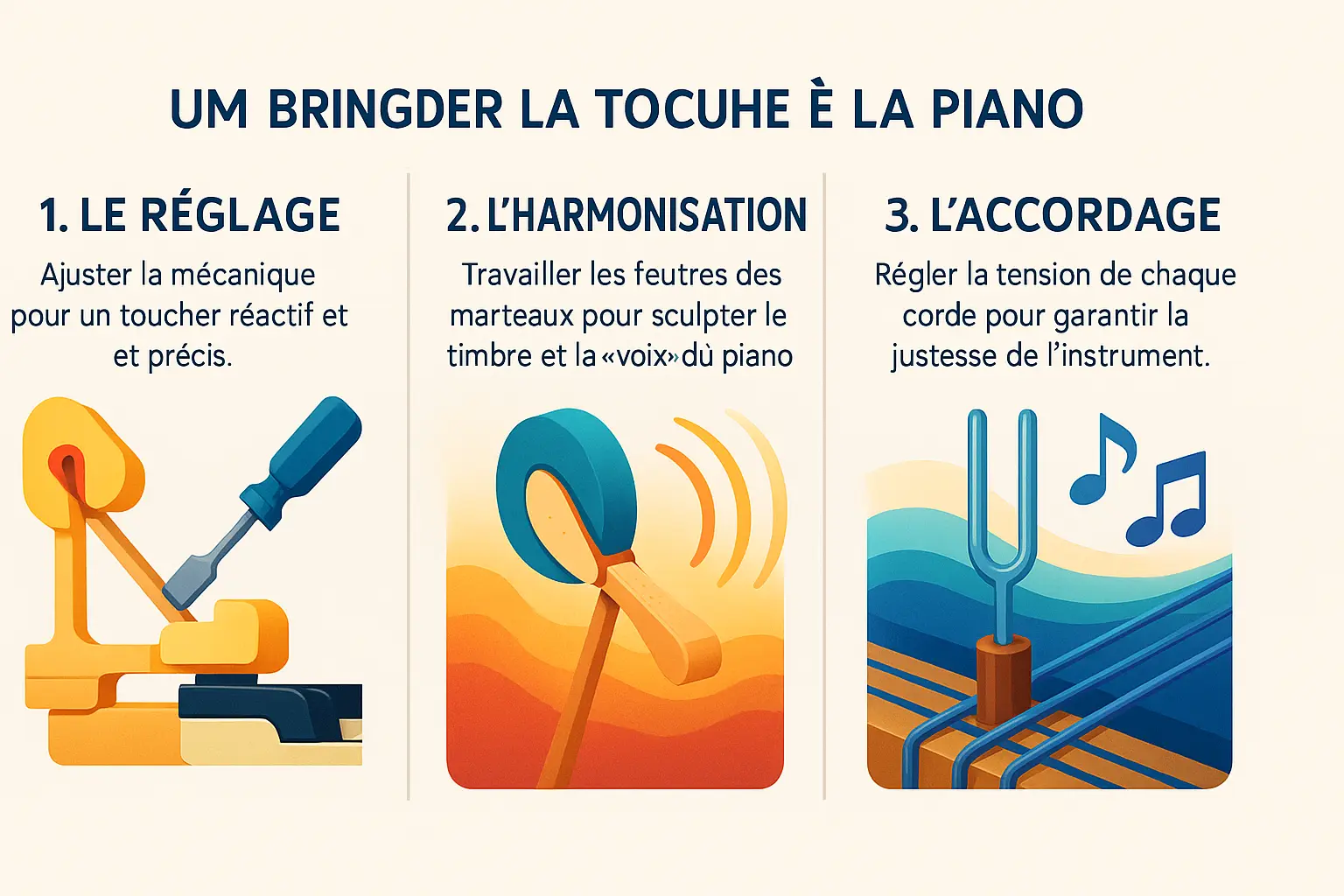 Les étapes finales de fabrication d'un piano