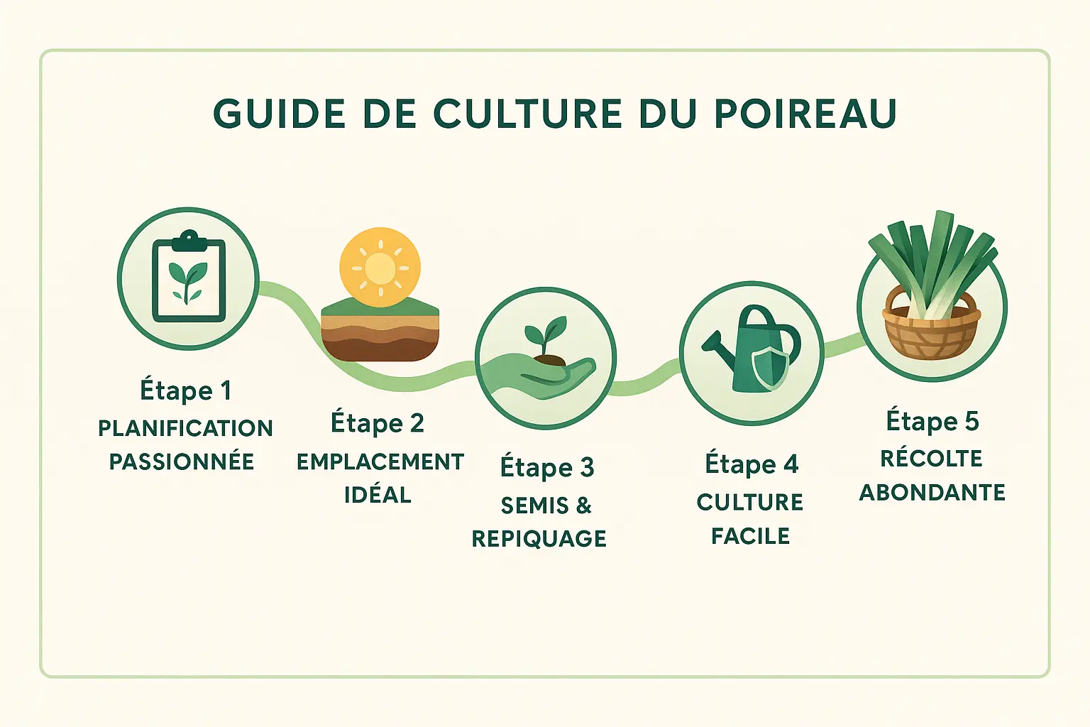 Poireaux en pleine croissance dans un potager ensoleillé