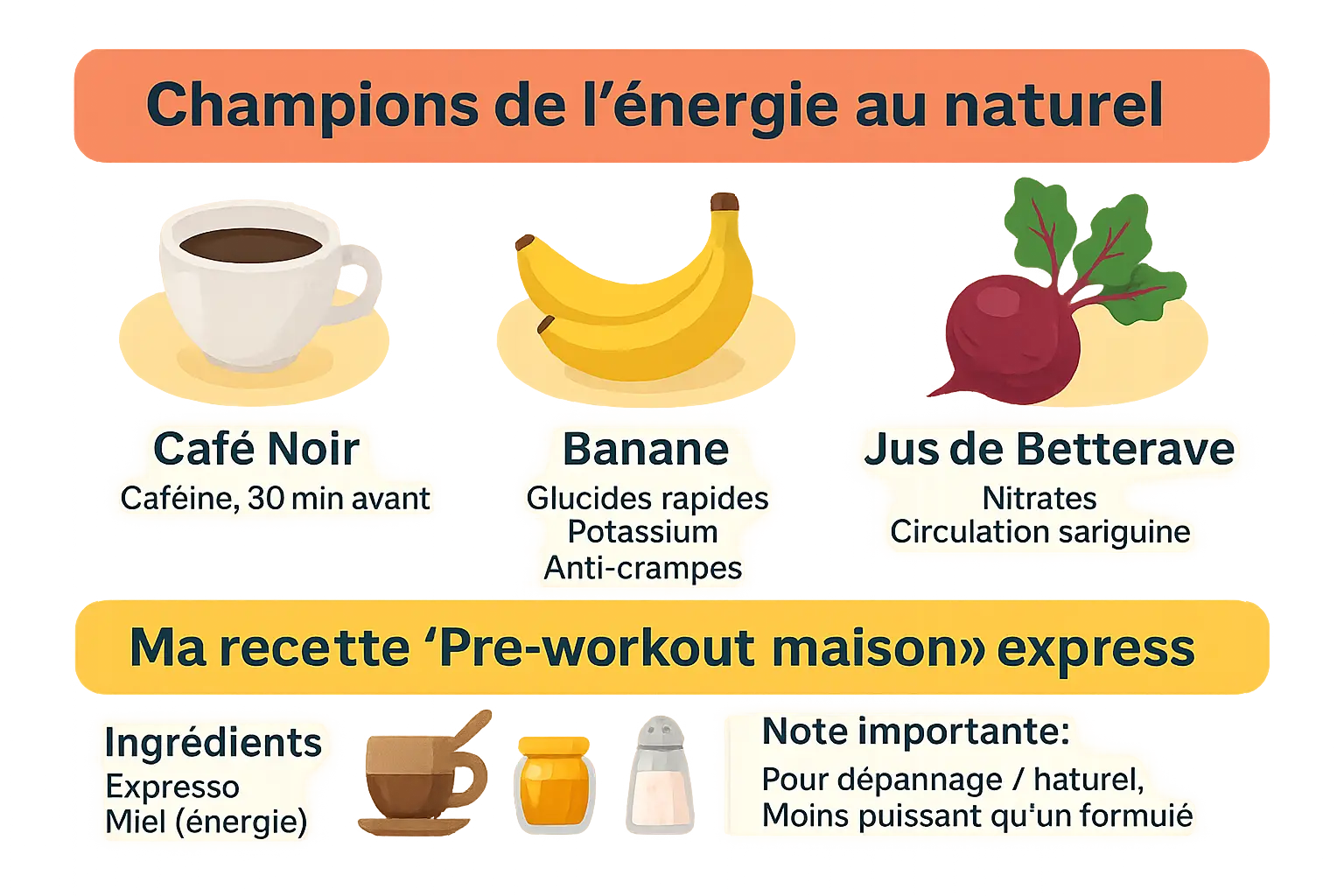 Recette naturelle pour un pre-workout maison