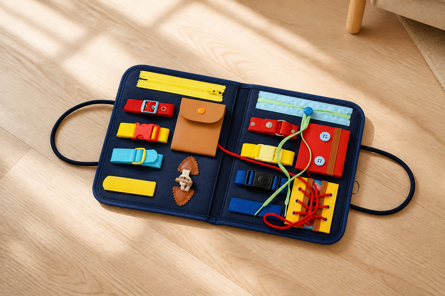 Busy Board Montessori : maîtriser les gestes du quotidien