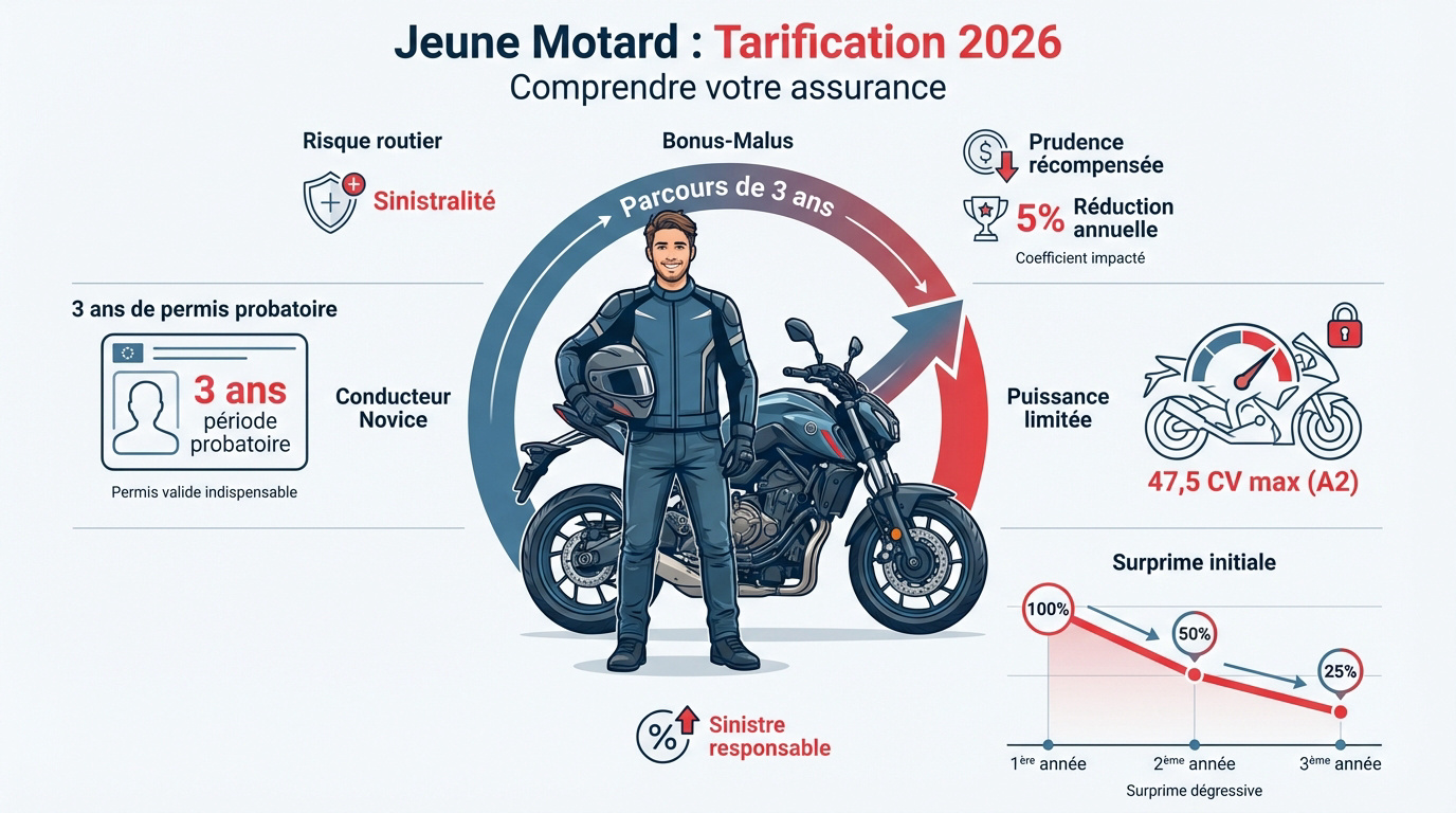 Tarifs et conditions de l'assurance moto pour un jeune conducteur en 2026