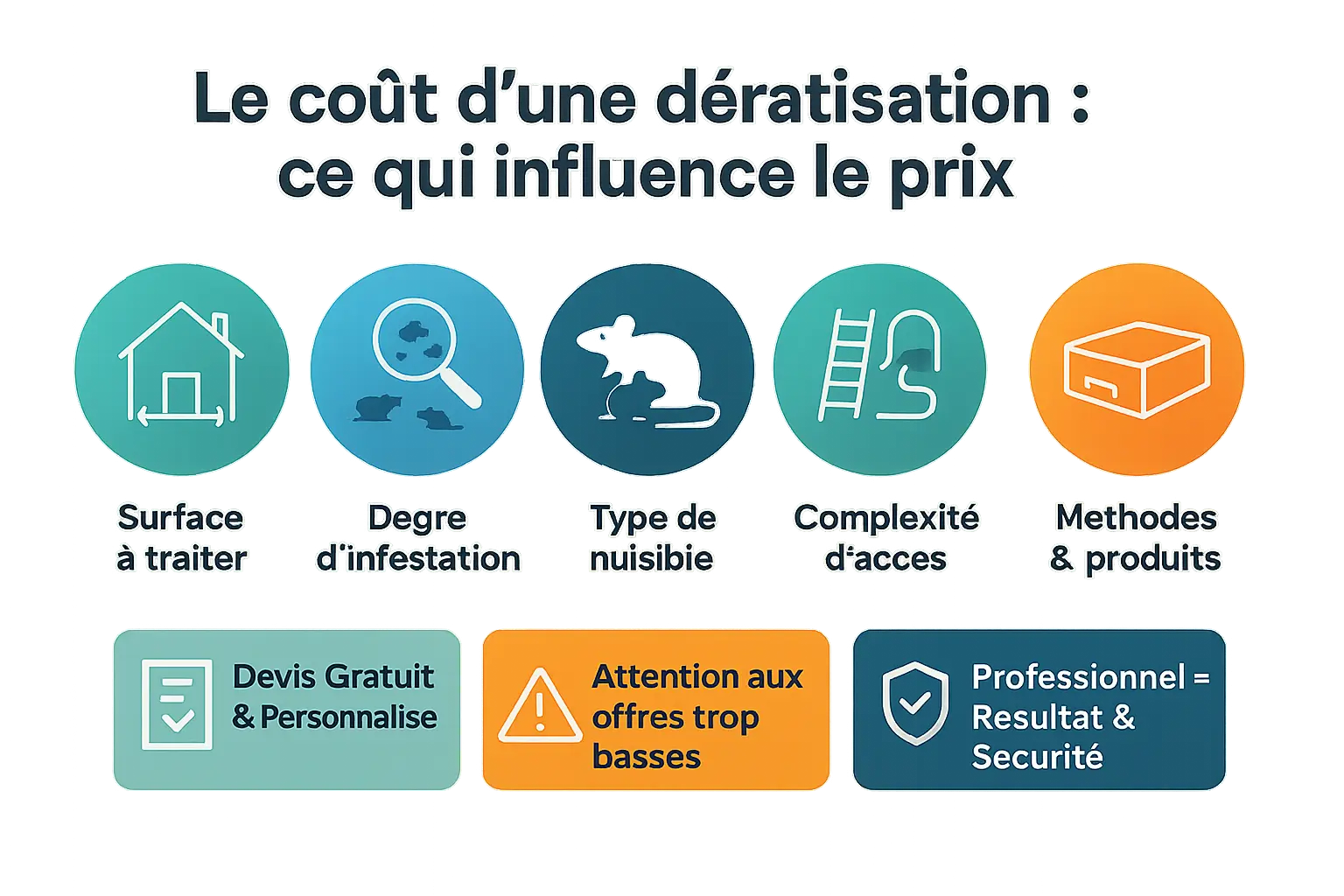Facteurs influençant le coût d'une dératisation