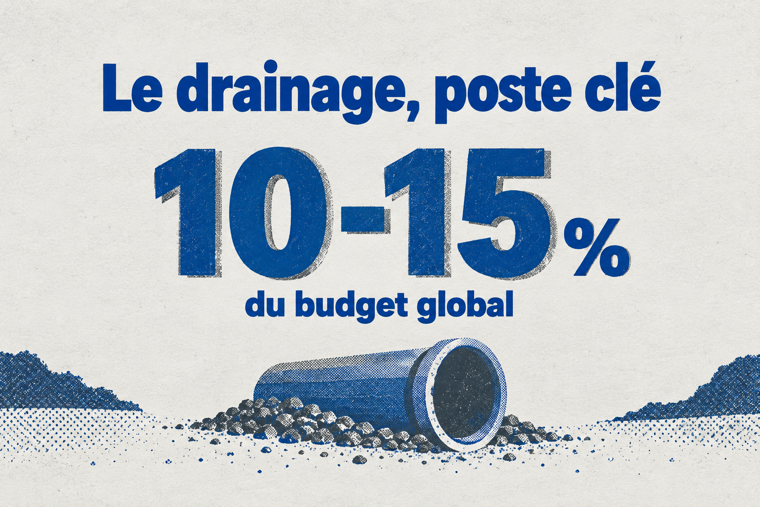 Le drainage représente 10 à 15 % du budget global d'un terrain en pente.