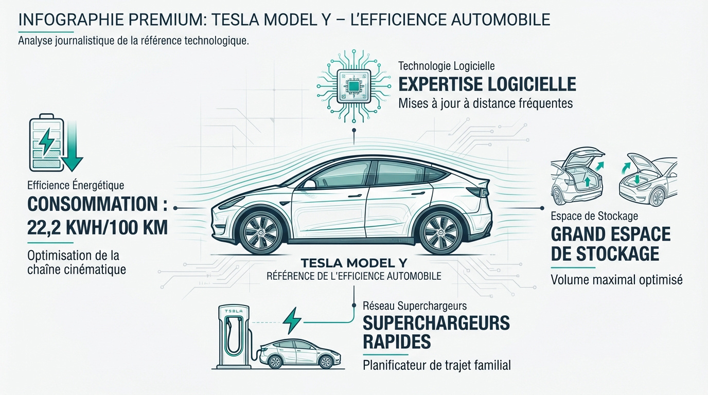Tesla Model Y blanche stationnée devant une maison moderne