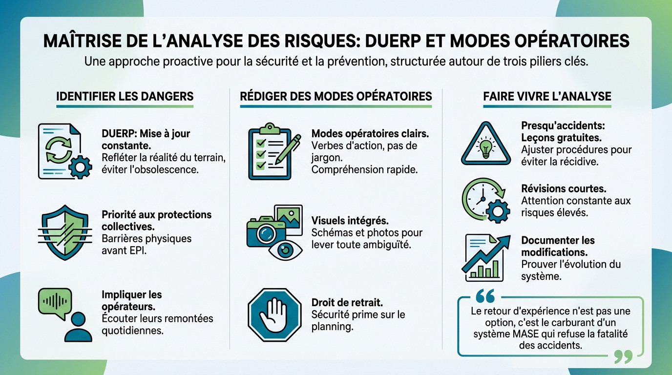 Technicien consultant un mode opératoire sur tablette devant une installation industrielle sécurisée
