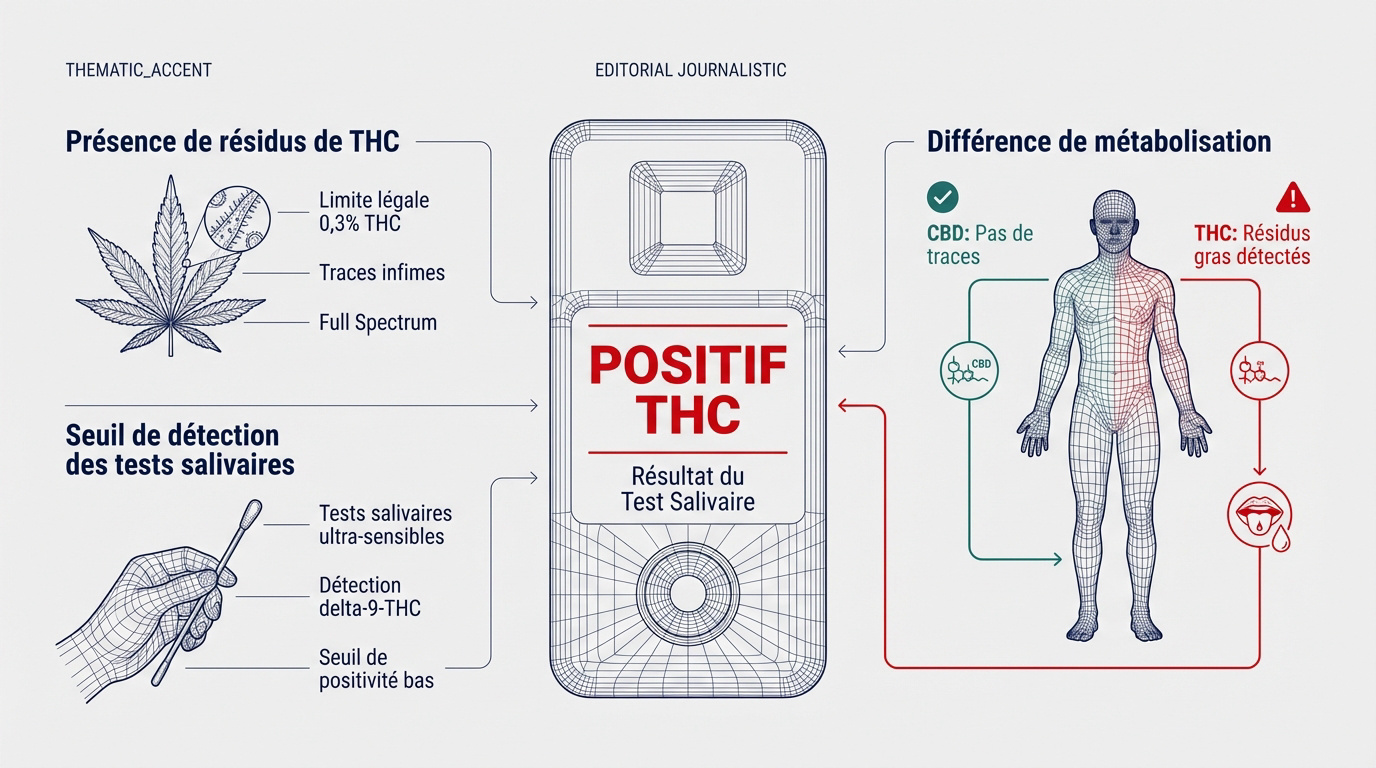 Test salivaire positif après consommation de résine CBD
