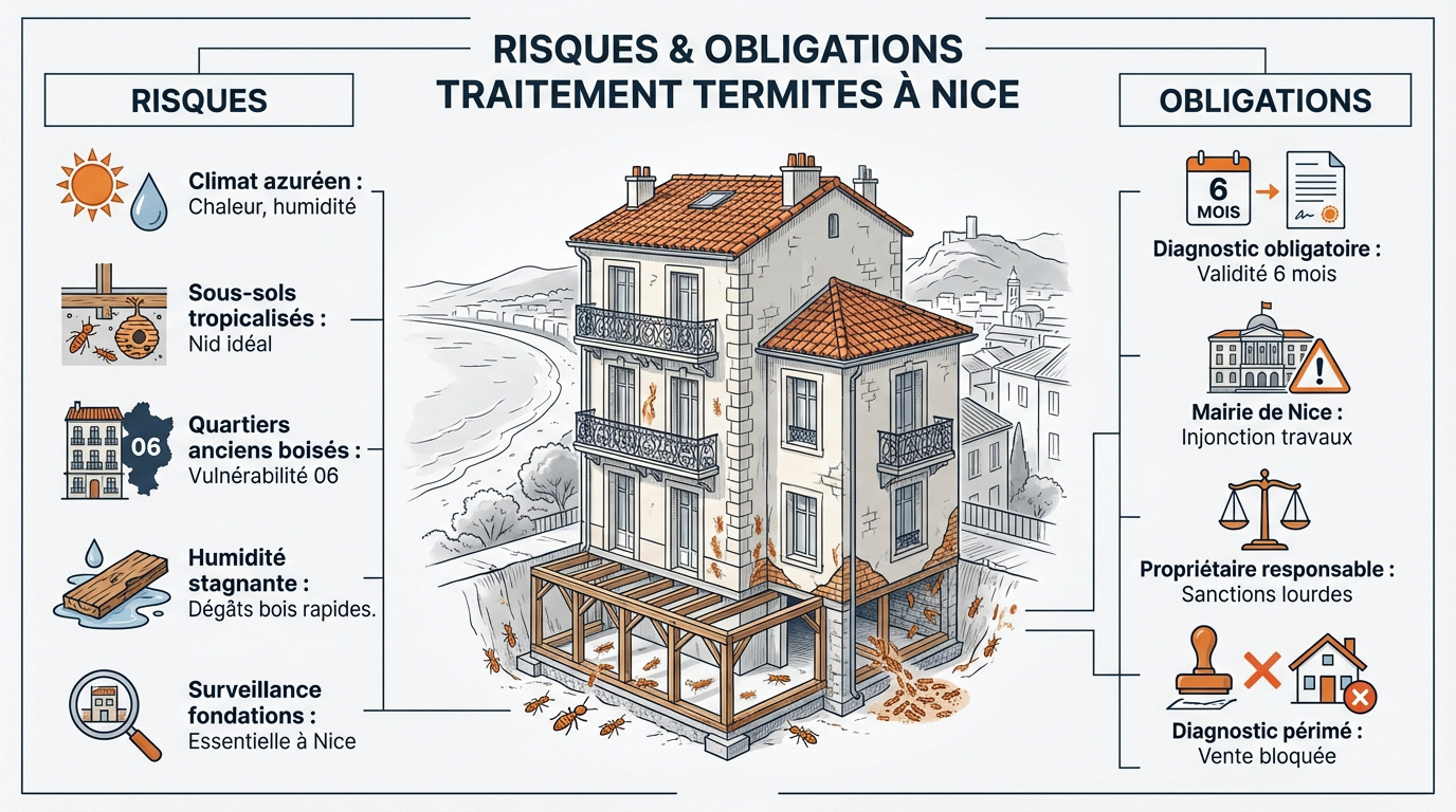 Diagnostic et traitement termites Nice