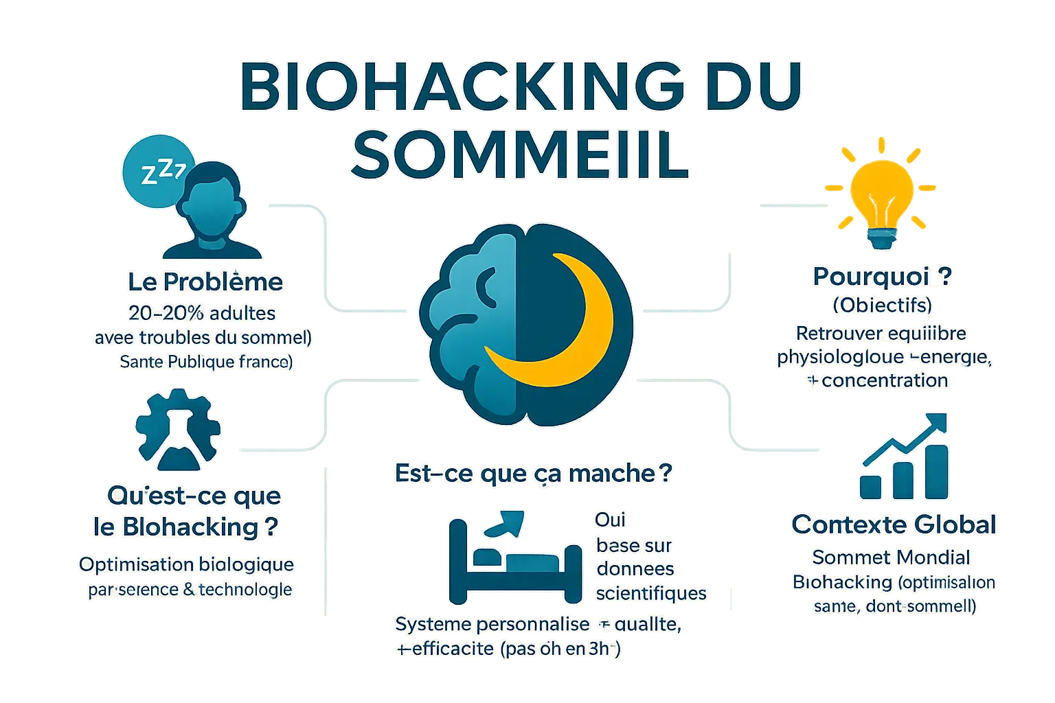 Infographie sur le biohacking du sommeil