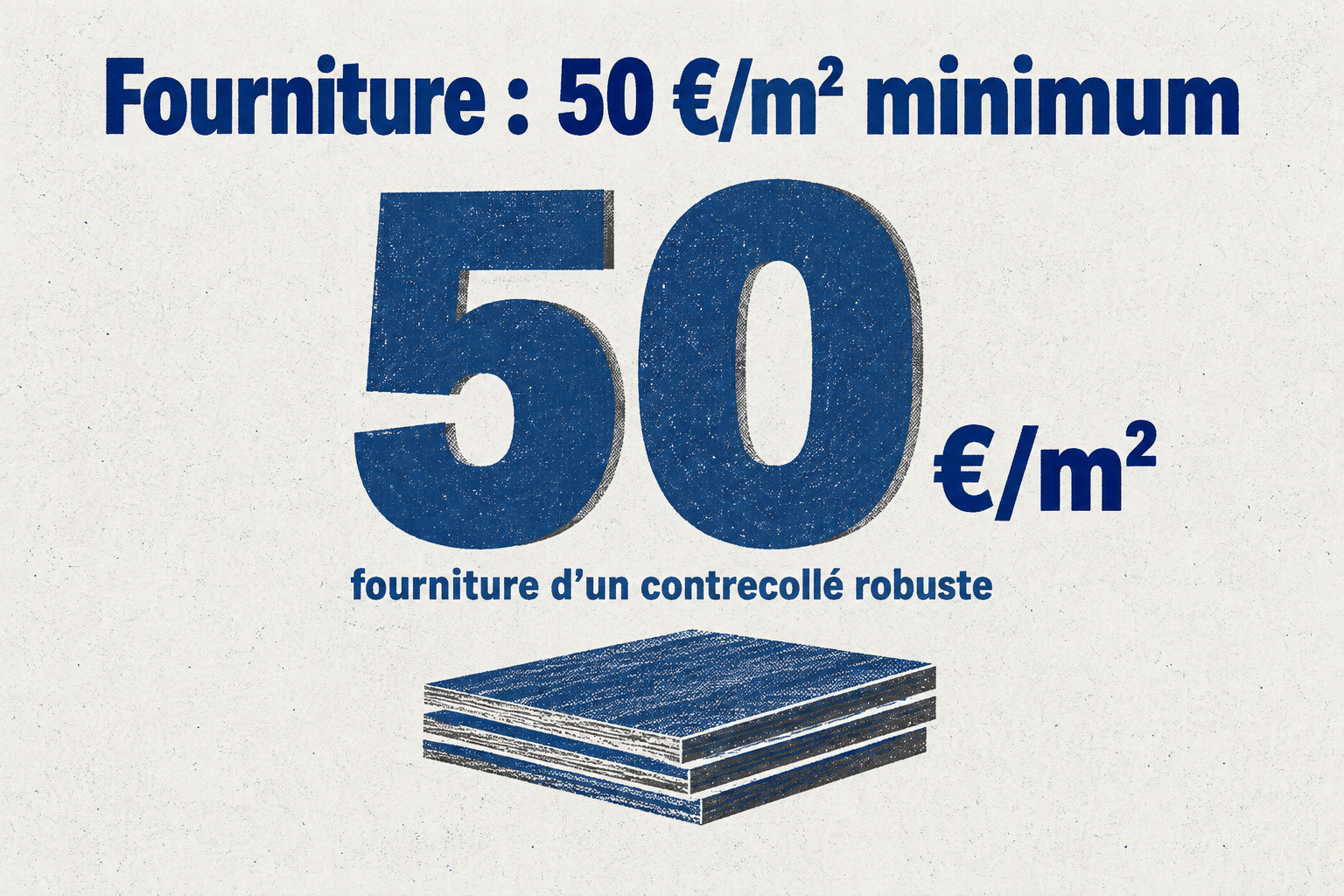 Pour un parquet contrecollé robuste, comptez au moins 50 €/m² à la fourniture.