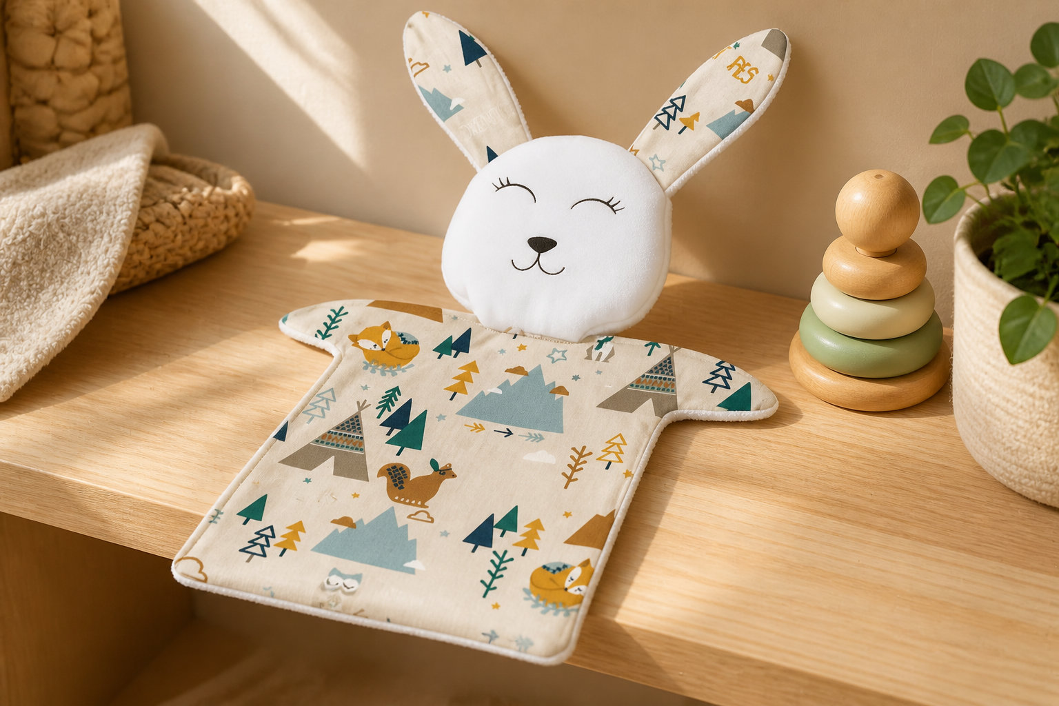Doudou Lapin tissu renard aventures : pour les petits explorateurs