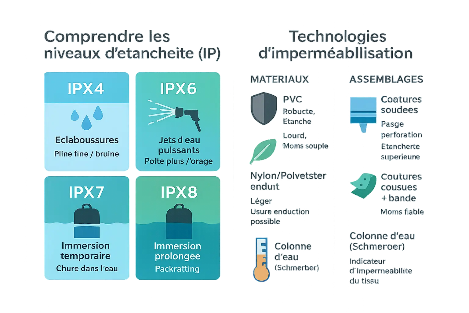 Guide détaillé sur les <strong>technologies d'étanchéité des sacs à dos</strong> pour trekking
