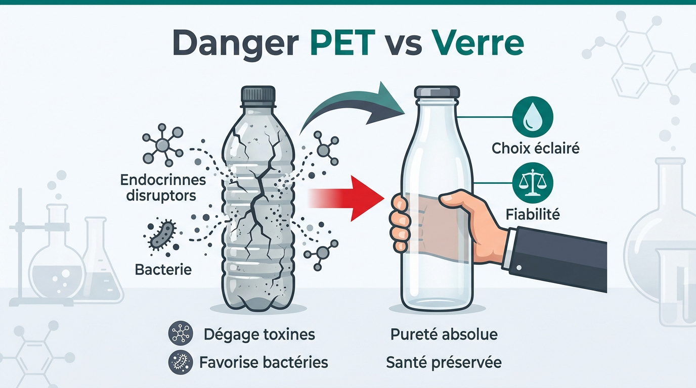 Risques du plastique PET vs sécurité du verre