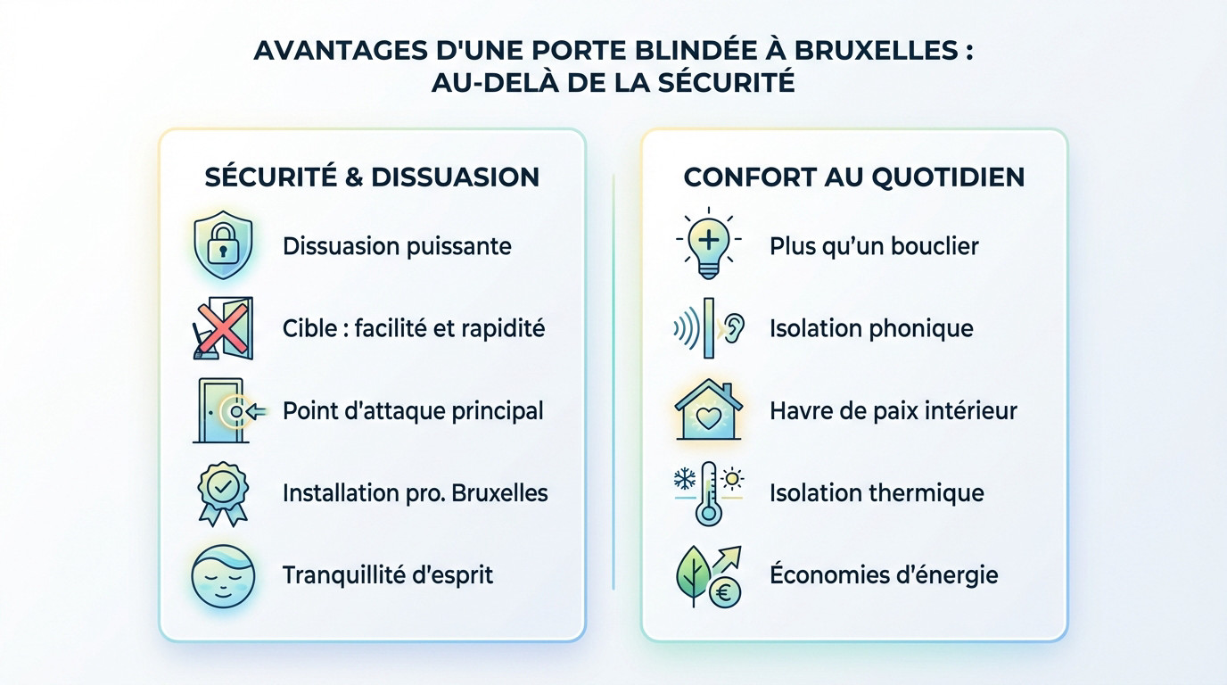 Expertise Hlocks pour une installation porte blindée Bruxelles sécurisée