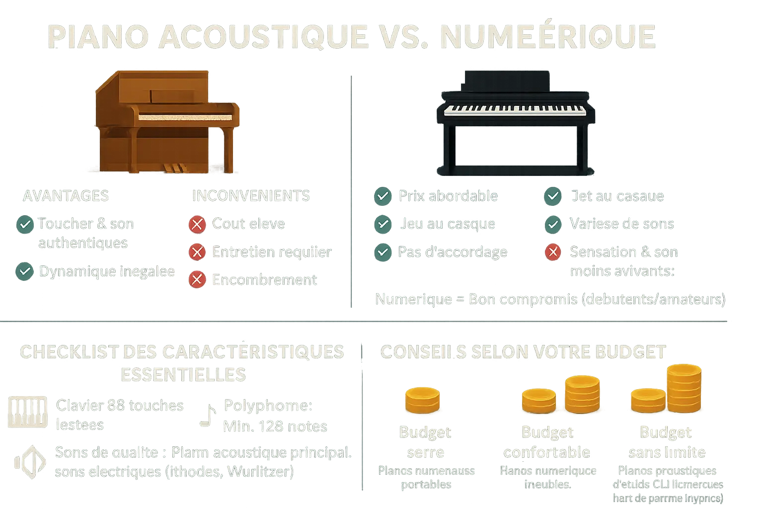 Piano numérique et partition jazz
