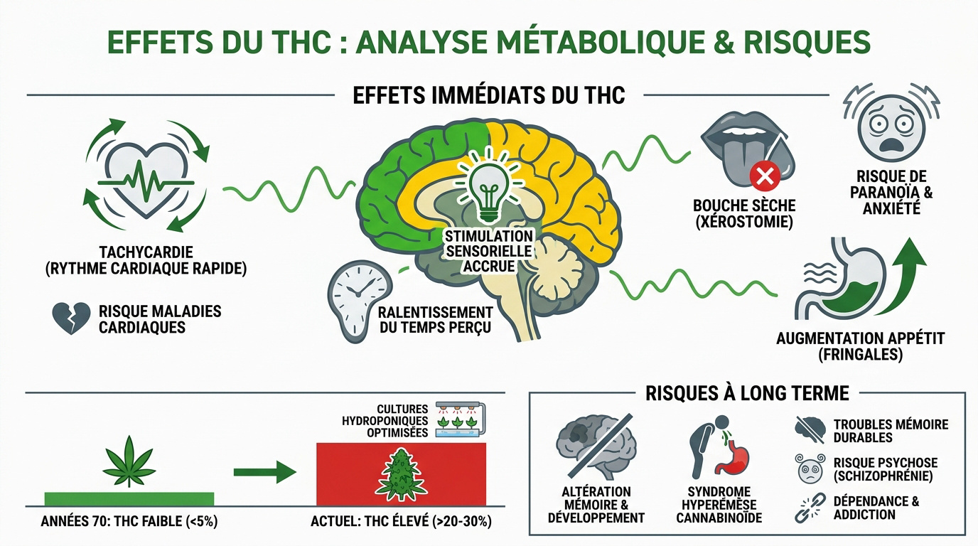 Analyse des effets métaboliques et risques sanitaires liés au THC