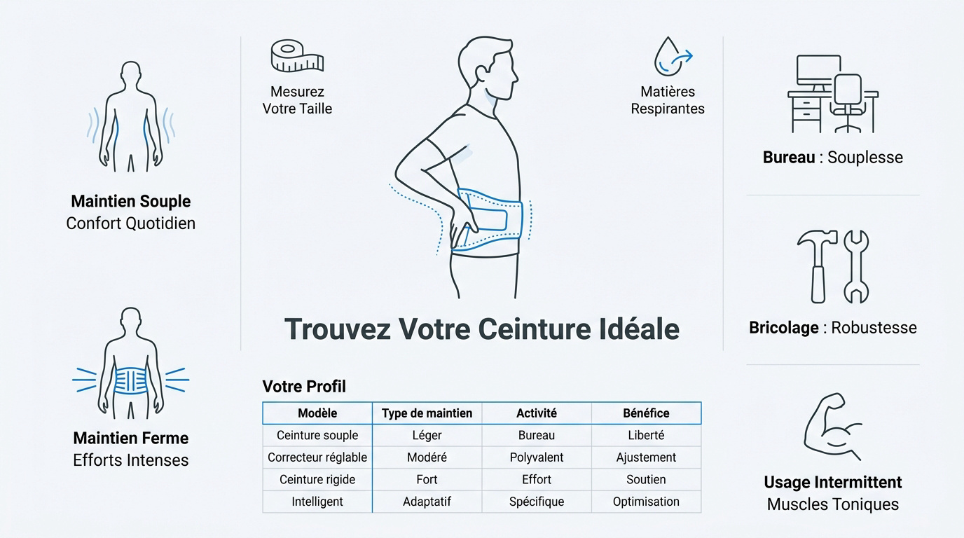 Ceinture lombaire : comment bien choisir Guide pratique pour choisir la ceinture lombaire adaptée à votre morphologie