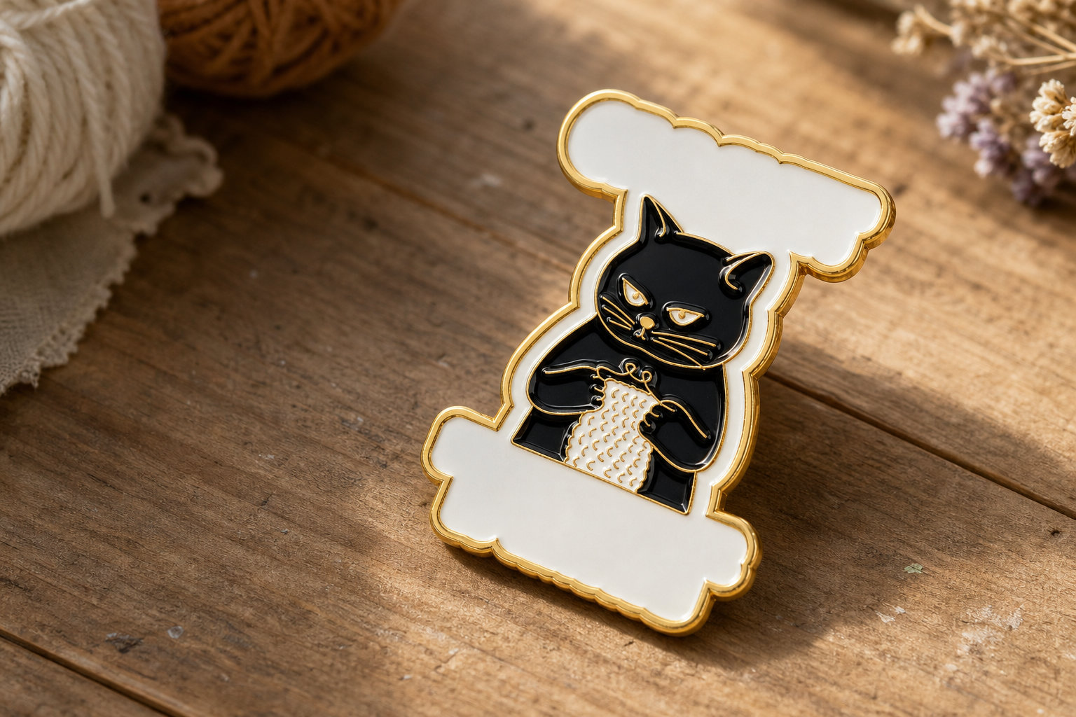 Black Cat Crochet Pin: Unleash Some Purr-fectly Spooky Mischief