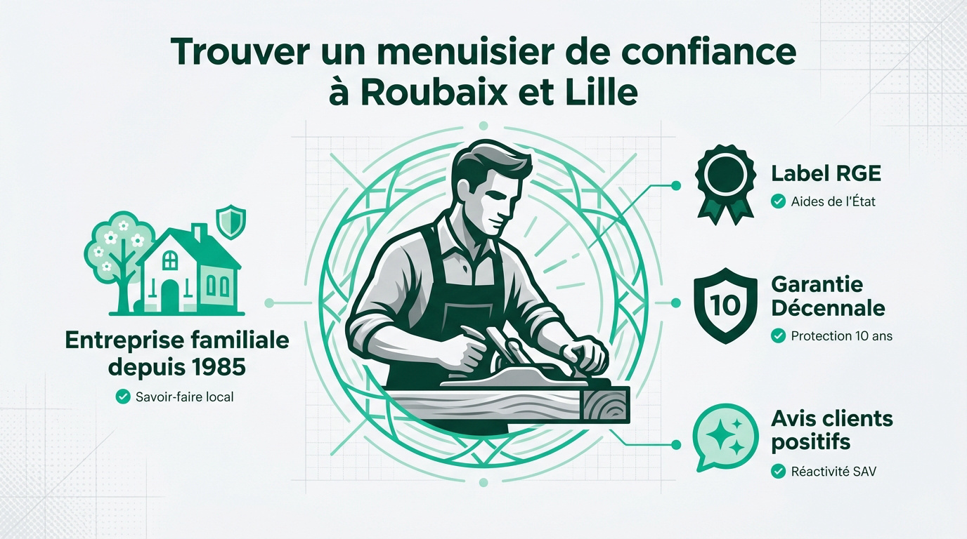 Pose de menuiseries sur mesure par un artisan expert dans le Nord