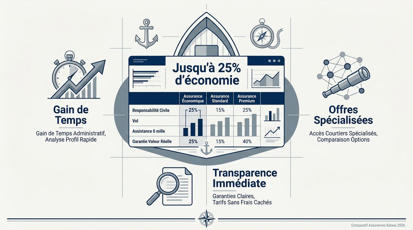 Comparatif des meilleures offres d'assurance bateau en 2026 pour économiser sur sa prime