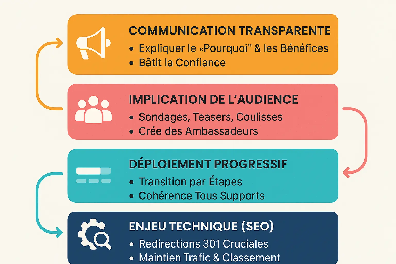 Illustration d'une équipe collaborant avec des clients sur un rebranding