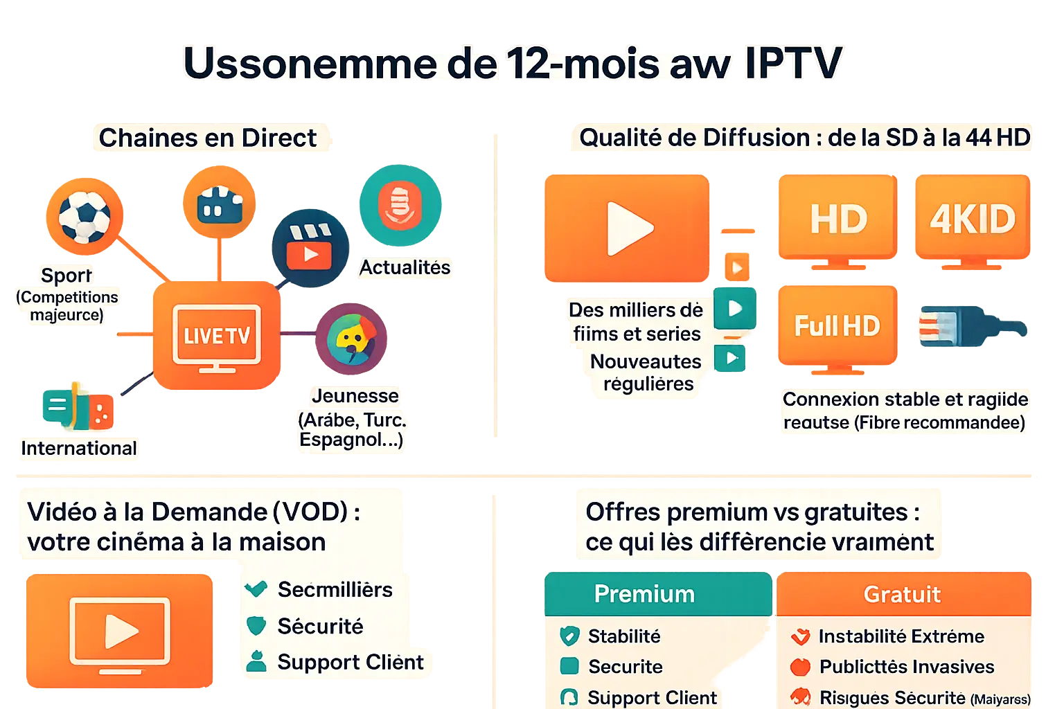 abonnement iptv 12 mois
