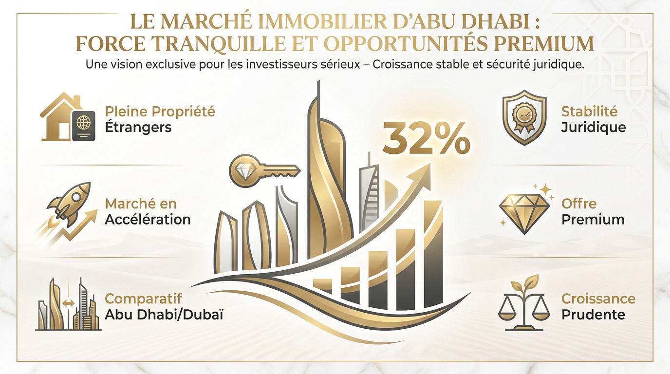 Acheter un appartement à Abu Dhabi : le guide complet pour investir en 2026 2 - Dubai Immobilier Immeubles résidentiels modernes à Abu Dhabi