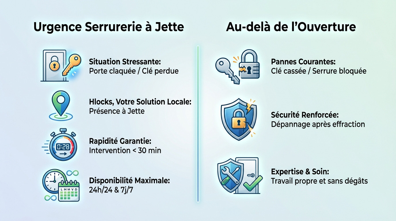 Intervention rapide serrurier Hlocks sur une porte à Jette