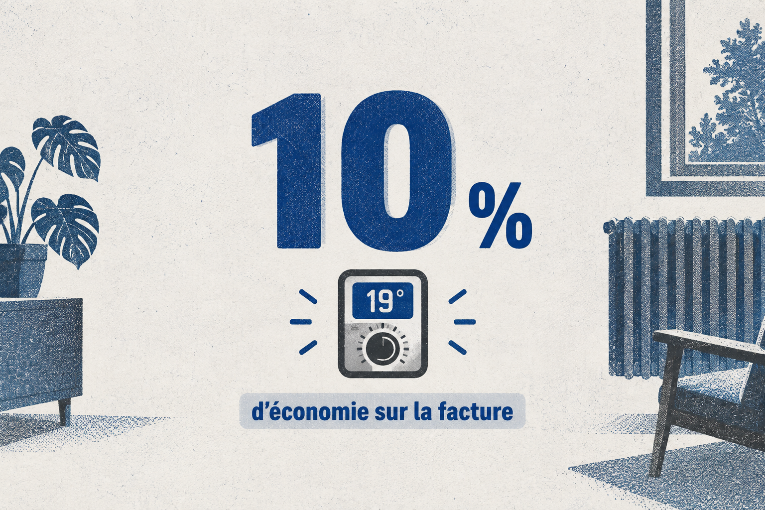 Baisser le chauffage de 2 à 3 degrés la nuit permet d'économiser environ 10 % sur la facture de chauffage.