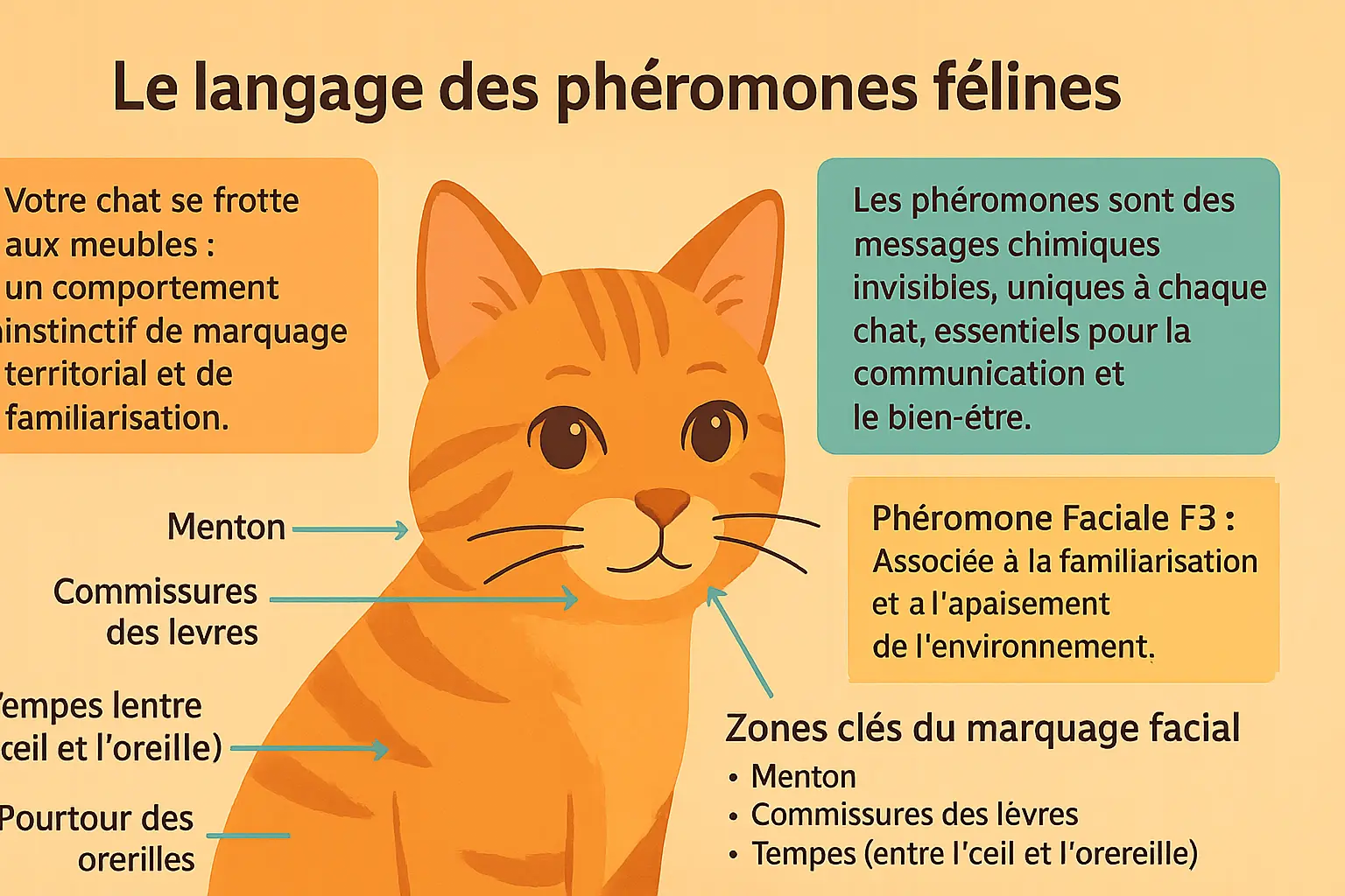 Chat en train de se frotter contre un meuble