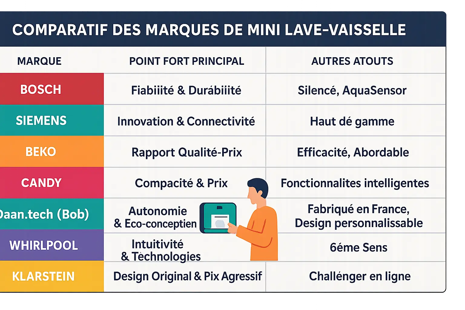 Mini lave-vaisselle Bob de Daan.tech dans un studio