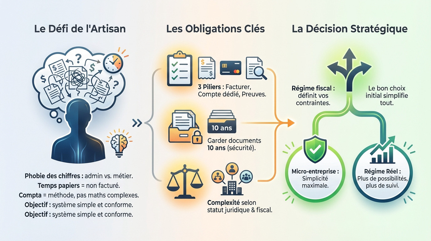 Artisan du BTP face à la gestion comptable simplifiée et ses défis administratifs