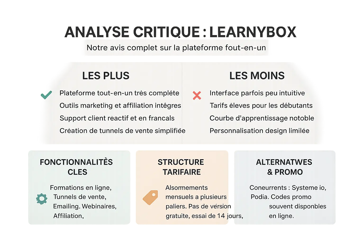 Analyse critique de Learnybox : avantages, inconvénients et prix