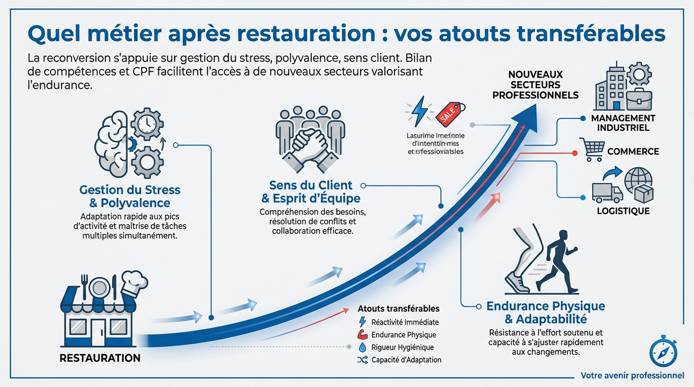 Atouts pour une reconversion après la restauration