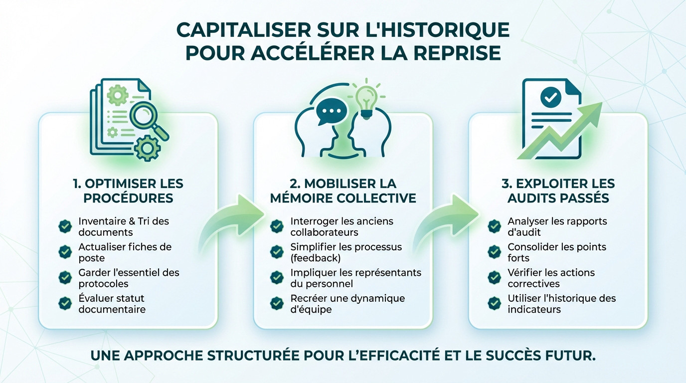 Capitalisation sur l'historique documentaire pour accélérer la reprise de la certification MASE