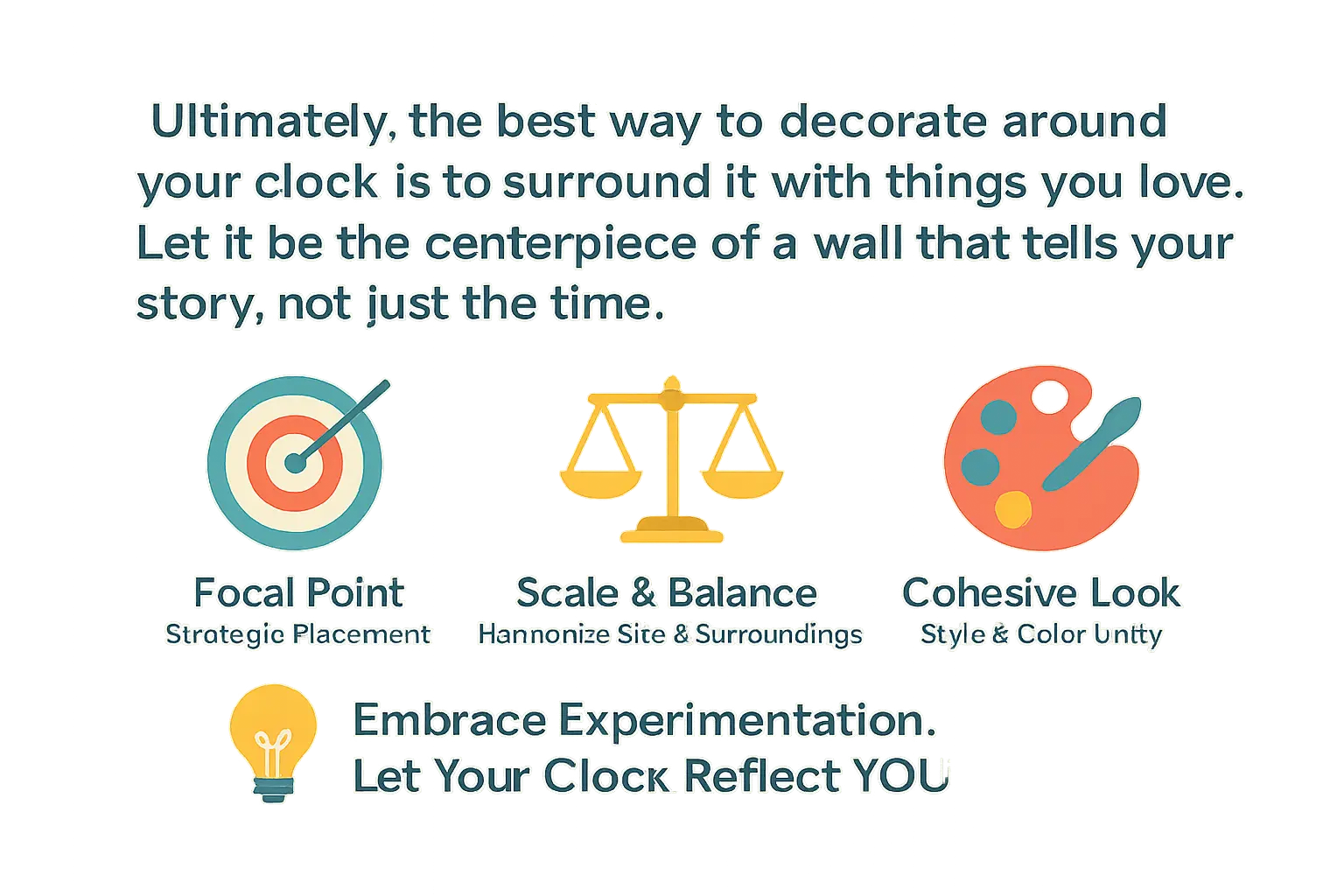 Decorating around your clock key principles