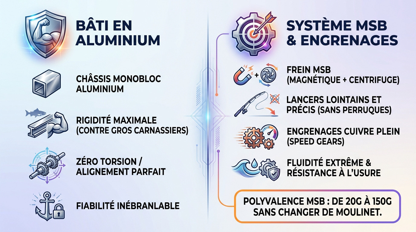 Lew's Super Duty 300 moulinet casting big bait profil bas robuste