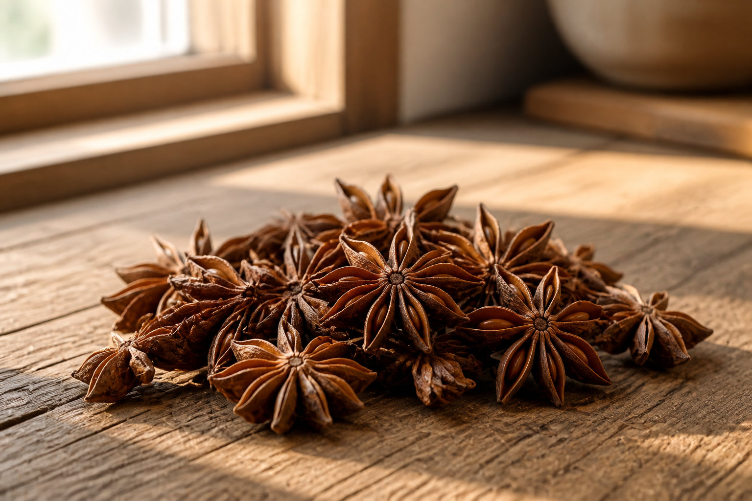 Badiane fruit entier bio : une esthétique étoilée et parfumée