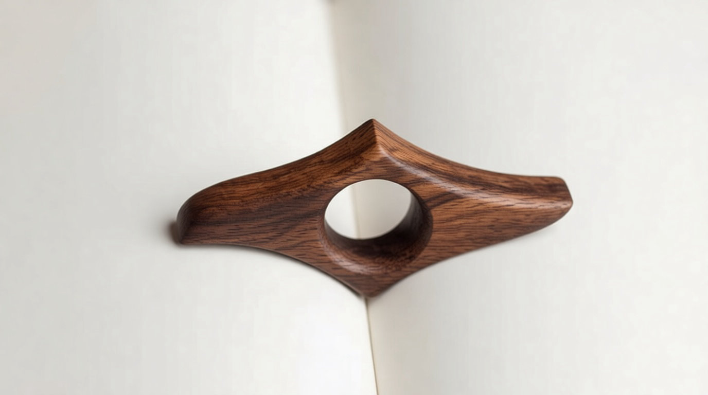Ergonomic Wood Thumb Holders for One-Handed Grip