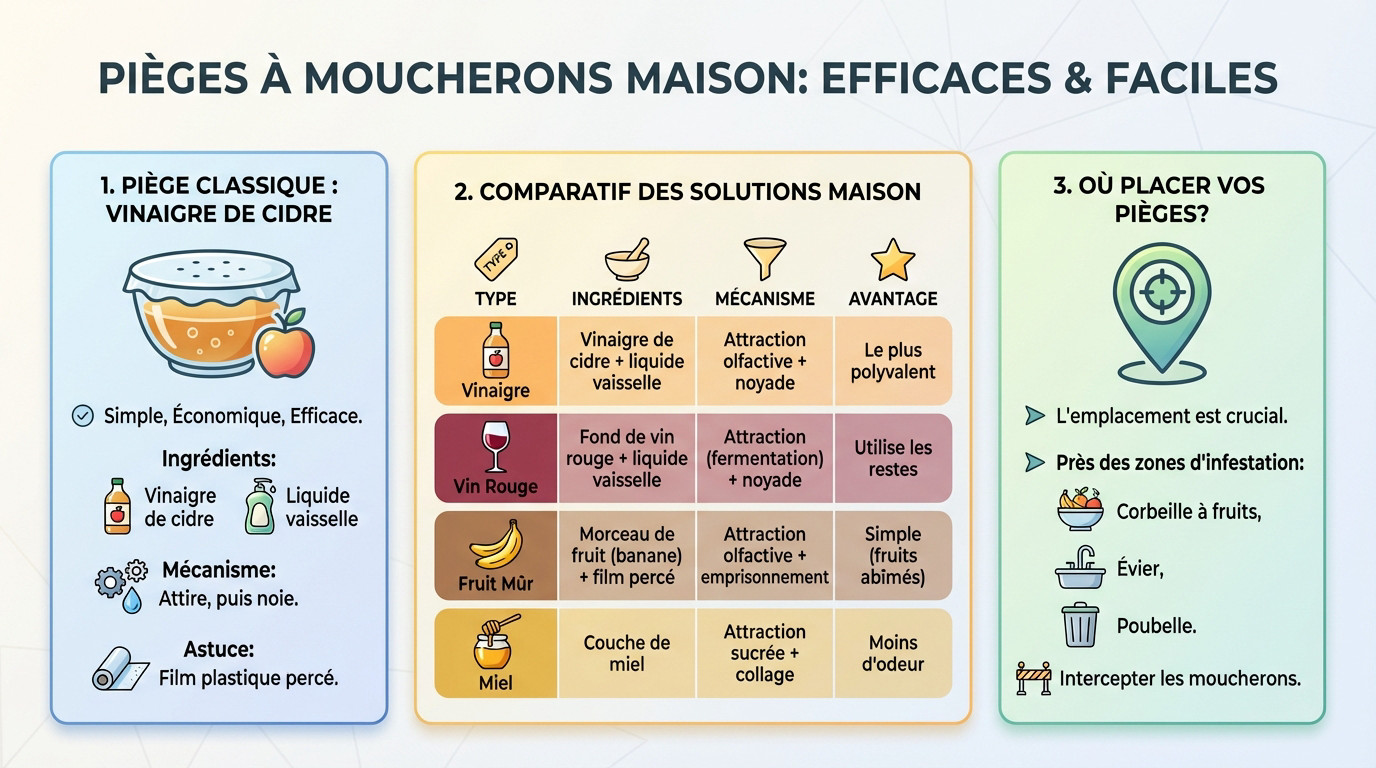 Bol contenant du vinaigre de cidre et du liquide vaisselle pour pi&eacute;ger les moucherons
