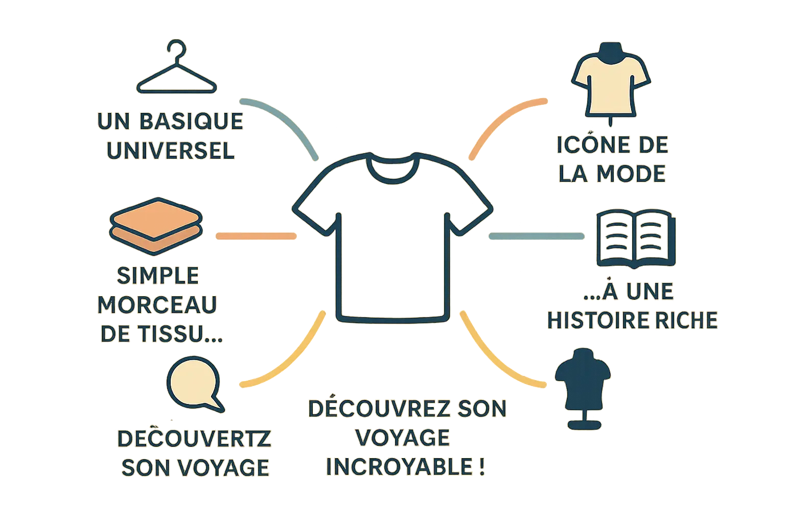 Évolution du t-shirt à travers les décennies
