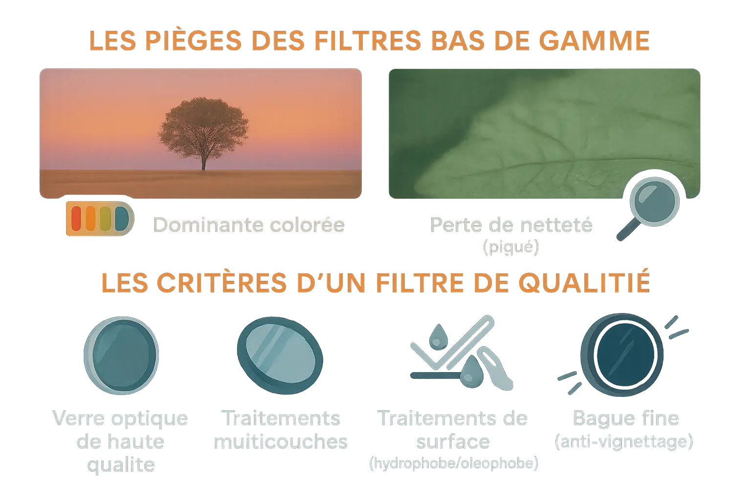 Filtre ND haute qualité sur objectif de reflex numérique