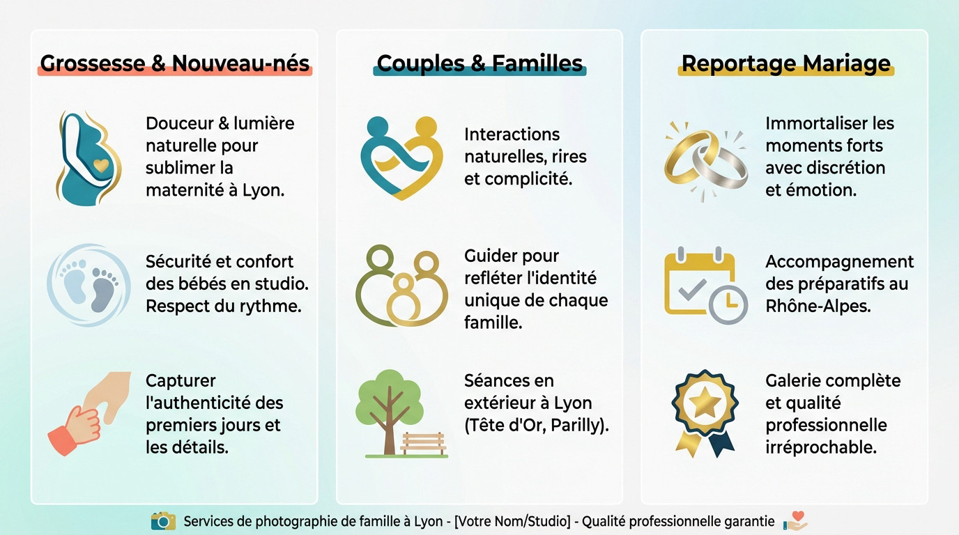 Photographe à Lyon spécialisé en séance photo famille et grossesse